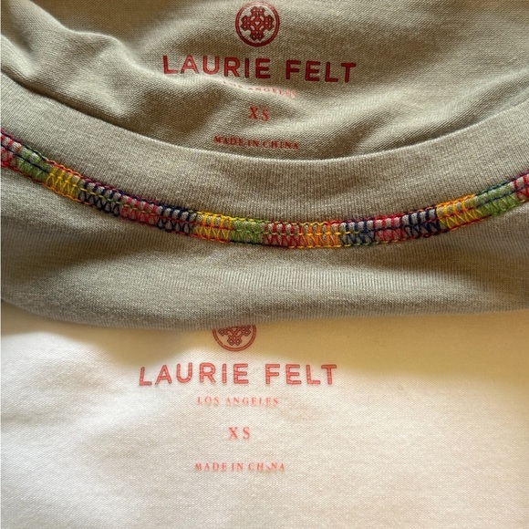 Laurie Felt 2 Pajama Long Sleeve Lightweight Gray and White Top Size XS - Picture 8 of 9